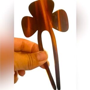 New 1970’s French Hair Picks Statement Hair Accessory in Tortoiseshell , NOS